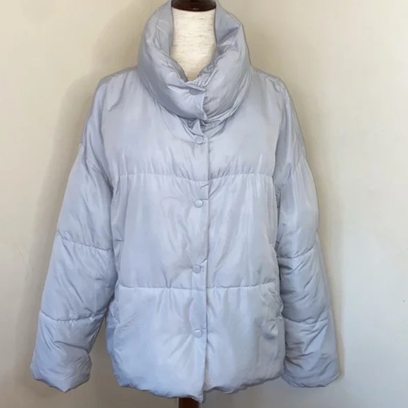 Weekender Mint Blue Quilted Puffer Jacket size M - Picture 3 of 5